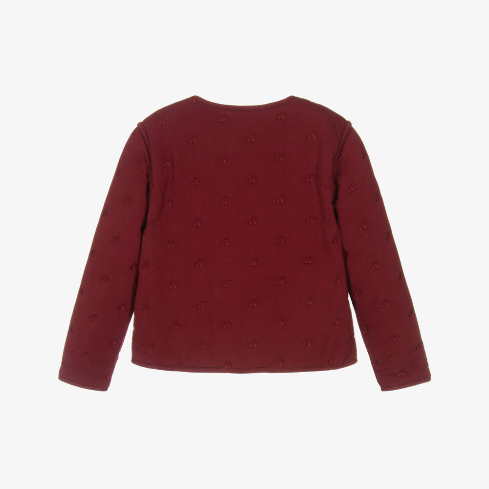 Bonpoint-جاكيت مبطن قطني بلون خمري للبنات | Childrensalon Outlet