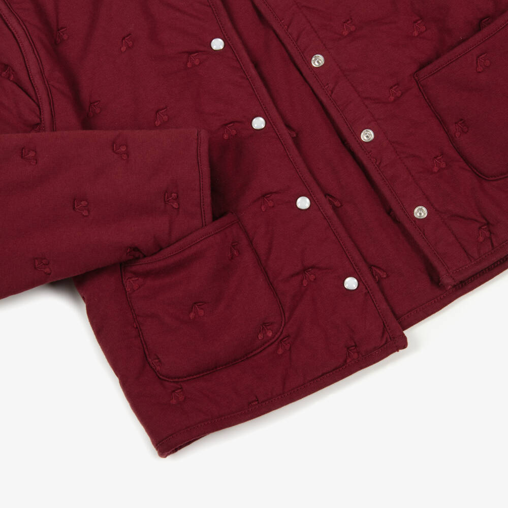 Bonpoint-جاكيت مبطن قطني بلون خمري للبنات | Childrensalon Outlet