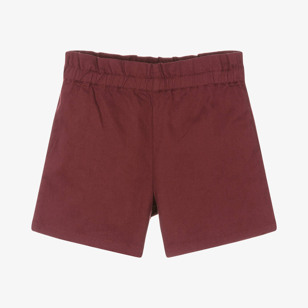 Bonpoint - Burgunderrote Baumwollshorts | Childrensalon