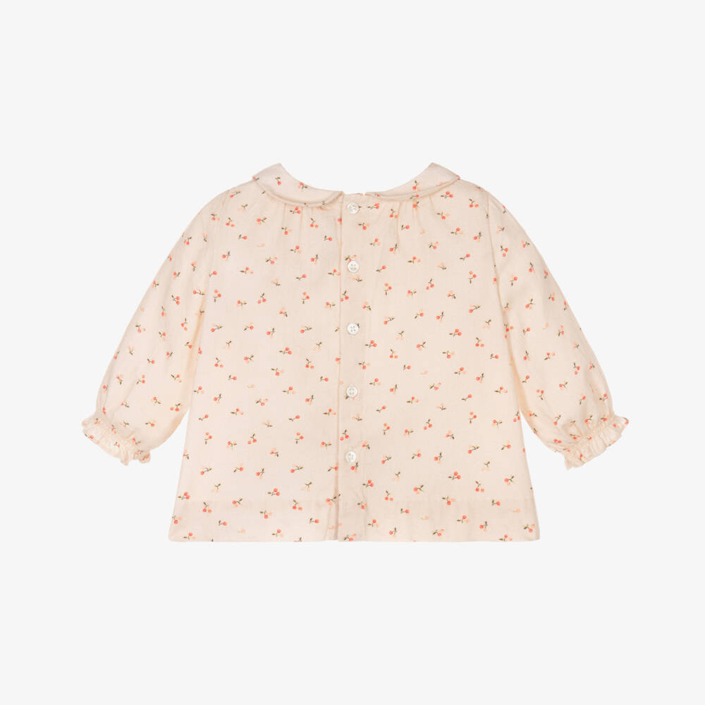 Bonpoint-Girls Cherry Print Cotton Top | Childrensalon Outlet
