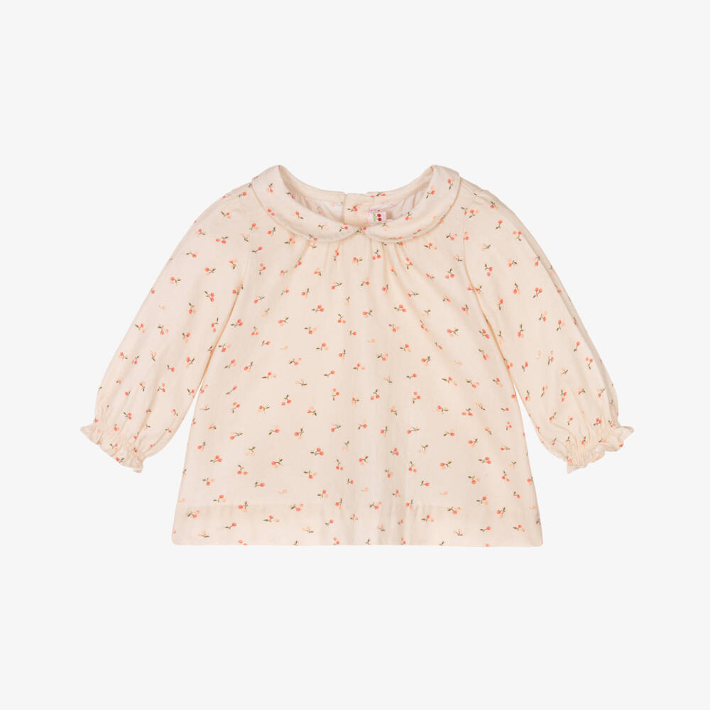 Bonpoint-Girls Cherry Print Cotton Top | Childrensalon Outlet