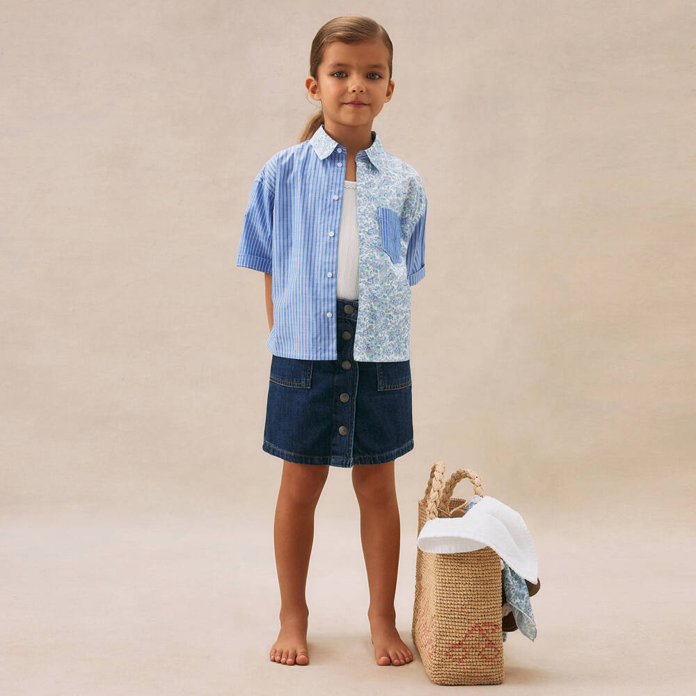 Bonpoint-Girls Cotton Liberty Floral Blouse | Childrensalon Outlet