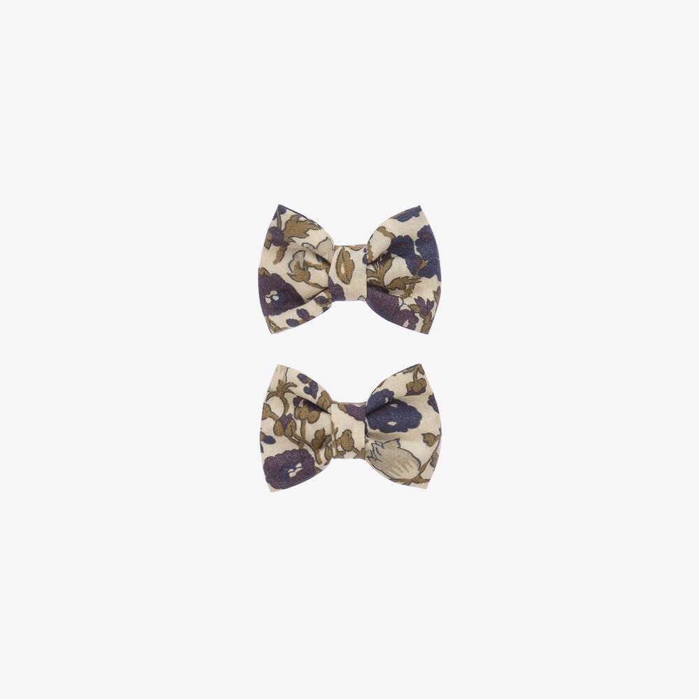 Bonpoint-Girls Cotton Liberty Hair Clips (2 Pack) | Childrensalon Outlet