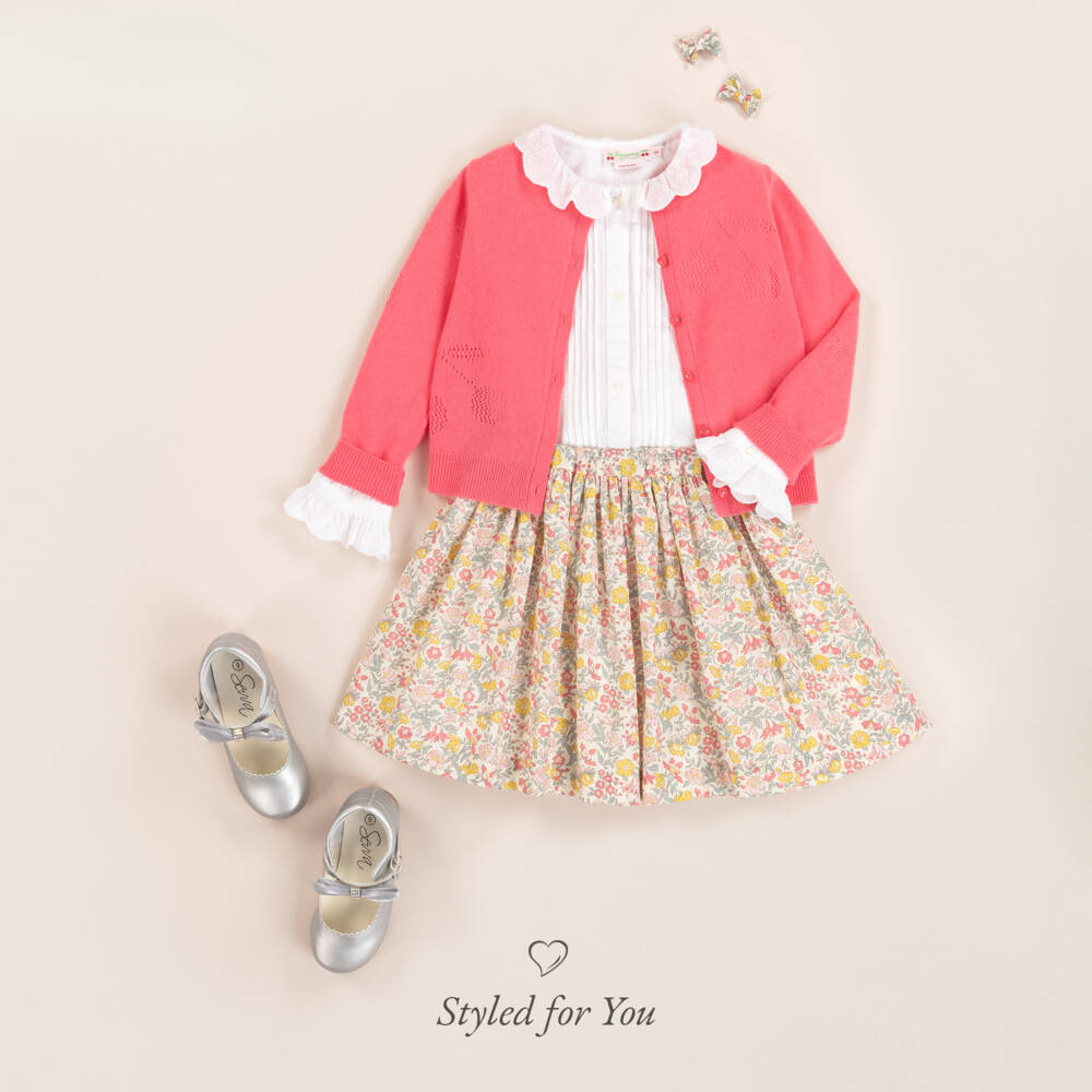 Bonpoint-بلوزة بلومتي قطن لون أبيض | Childrensalon Outlet