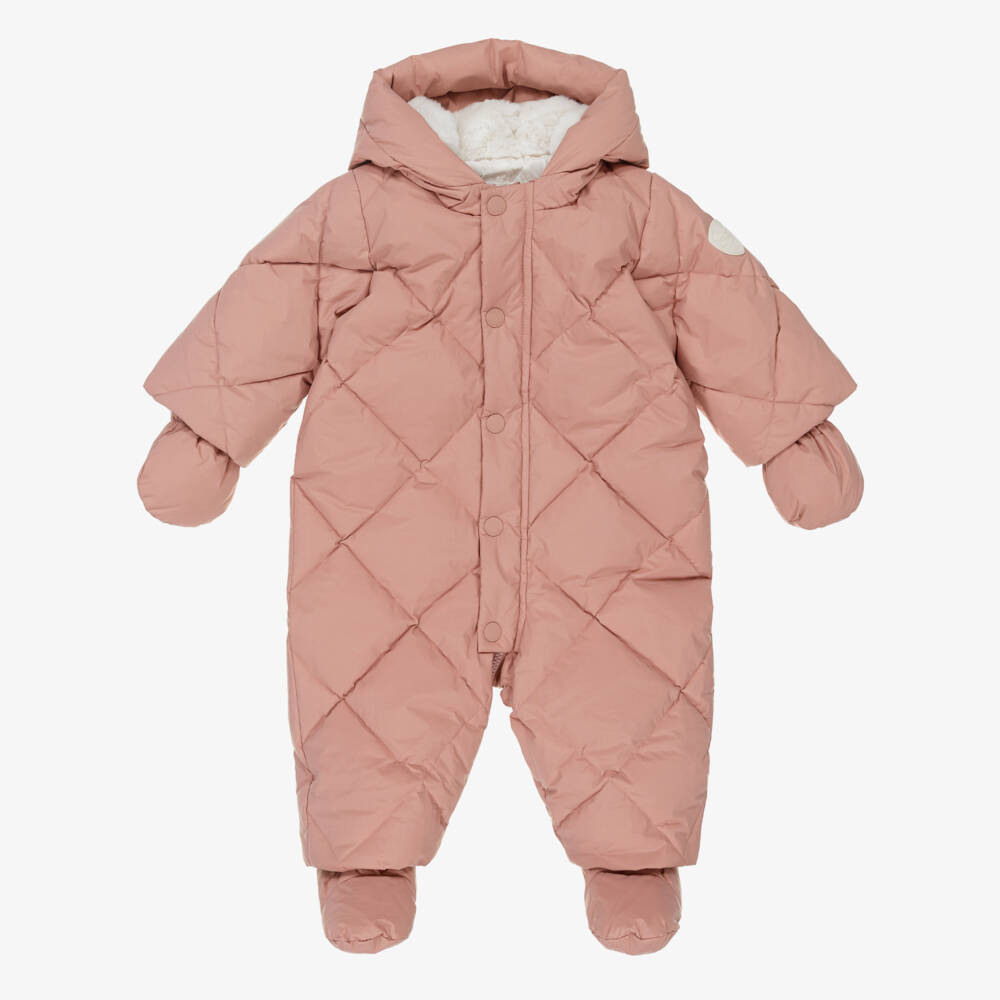Bonpoint-Girls' Cozy Pink Quilted Snow Gear | Childrensalon Outlet