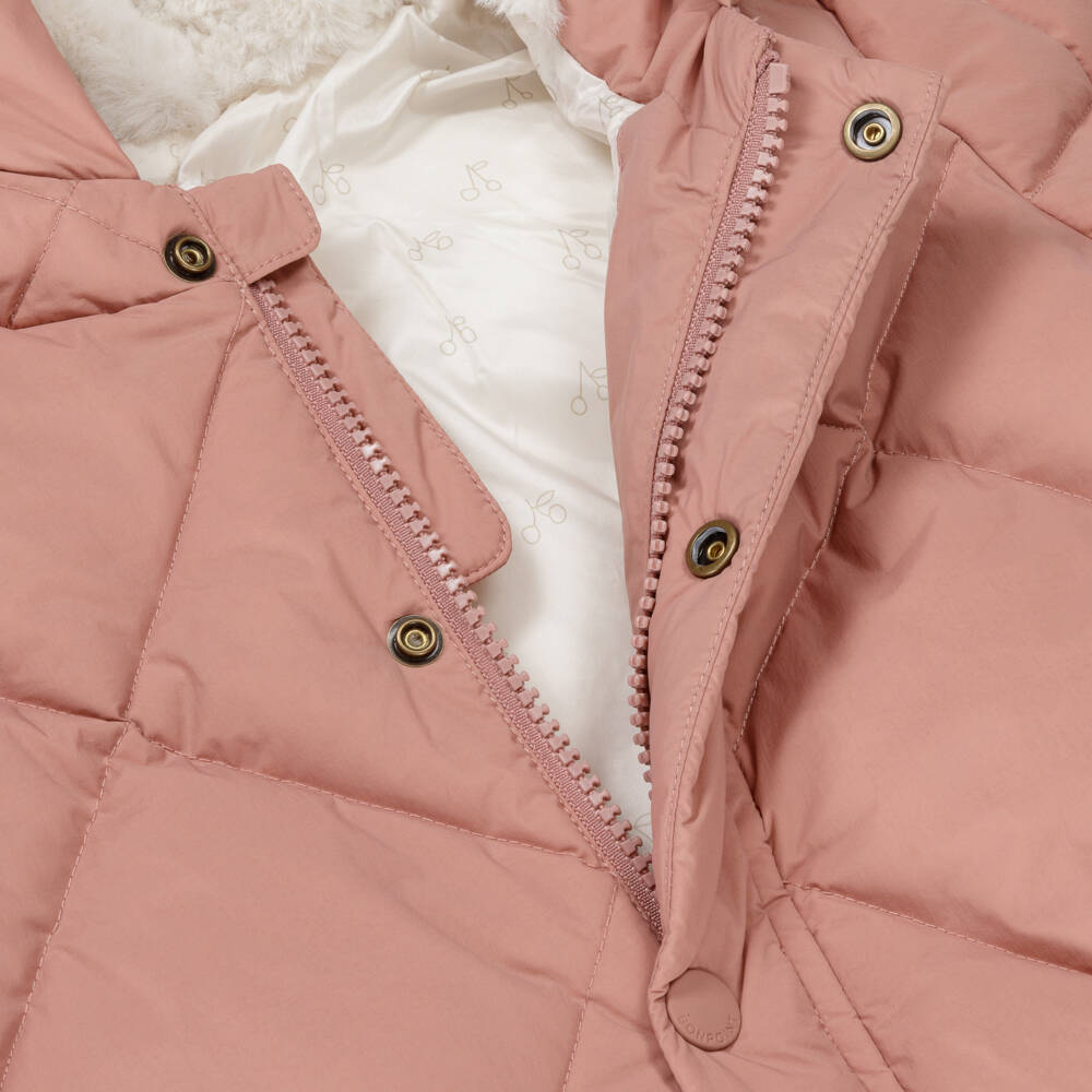 Bonpoint-Girls' Cozy Pink Quilted Snow Gear | Childrensalon Outlet