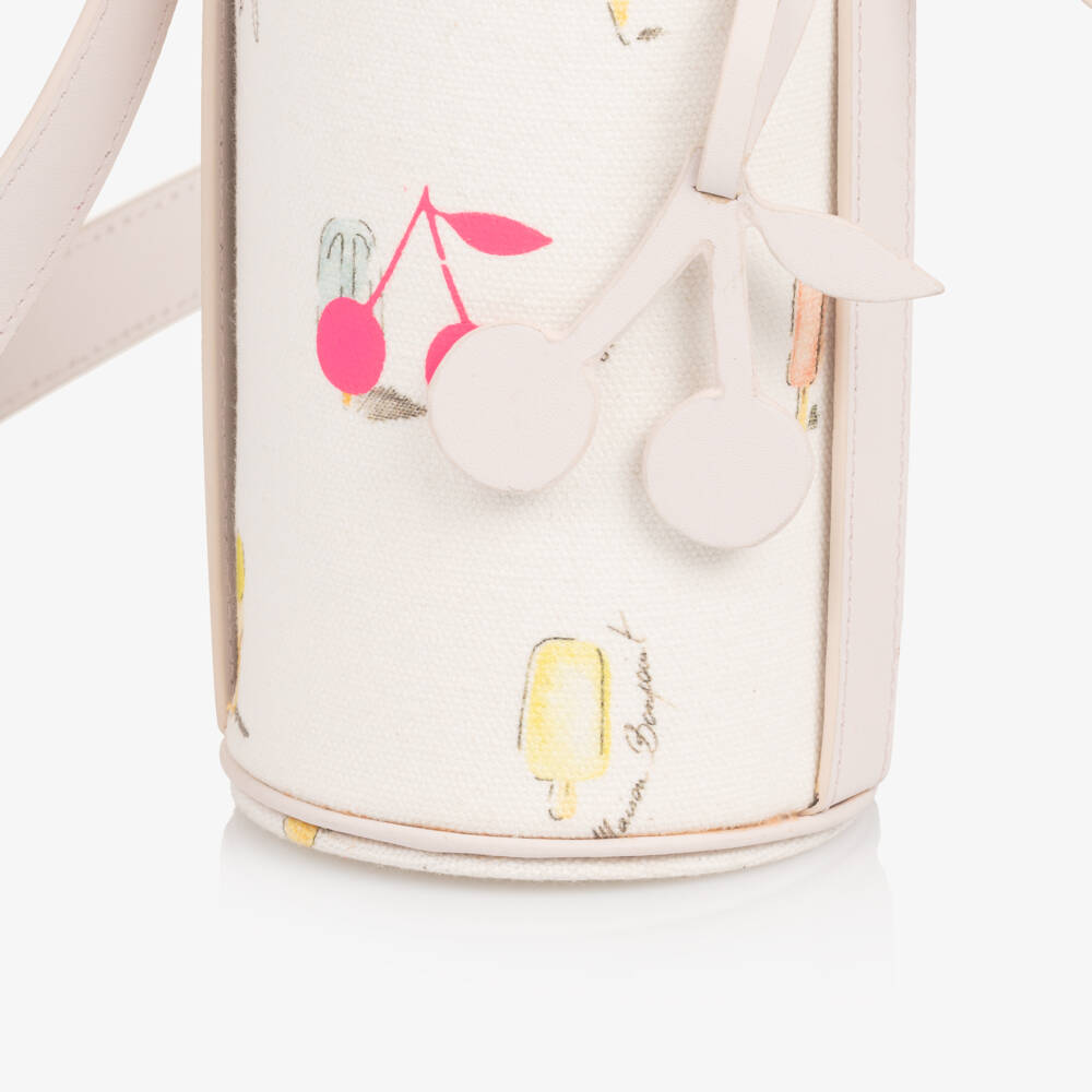Bonpoint-Girls Cream Canvas Bottle Holder | Childrensalon Outlet