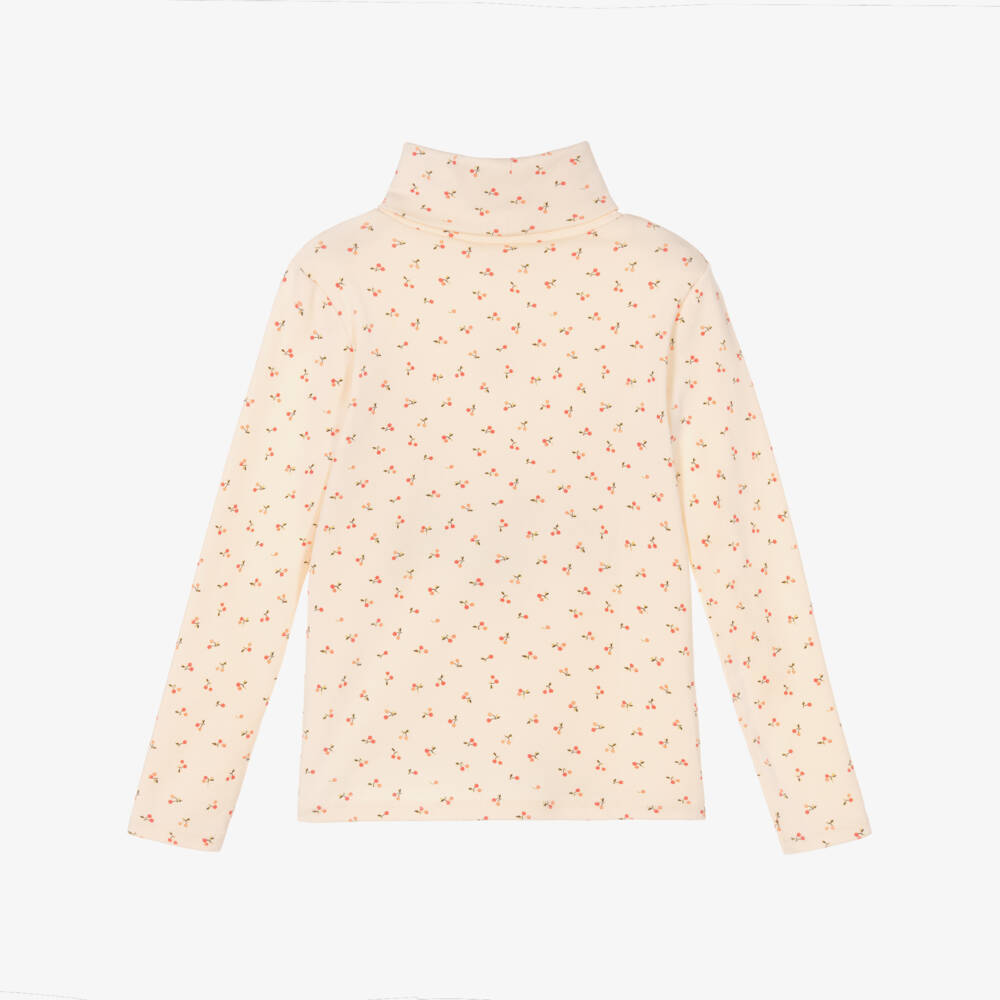 Bonpoint-توب بياقة عالية لون عاجي للبنات | Childrensalon Outlet