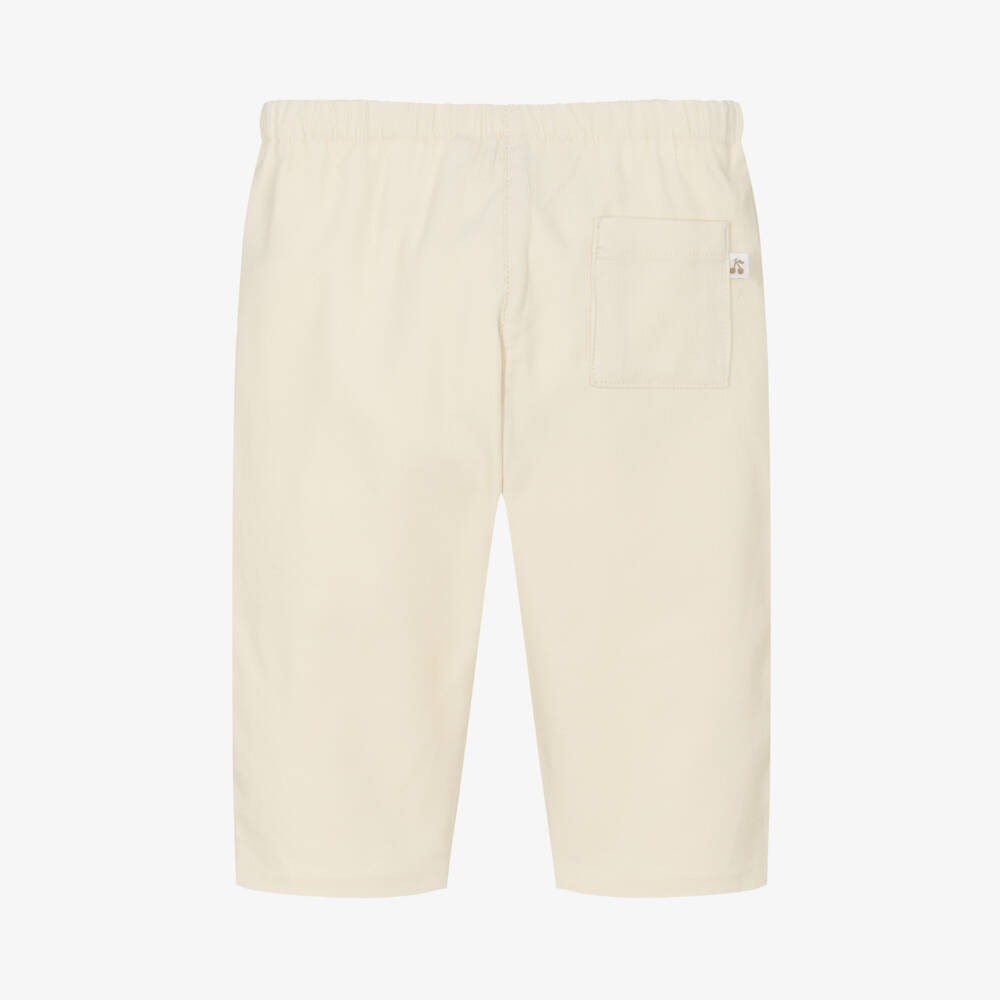 Bonpoint-Girls Cream Corduroy Trousers | Childrensalon Outlet
