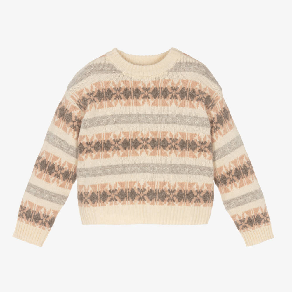 Bonpoint-Girls Cream Wool & Cashmere Jumper | Childrensalon Outlet