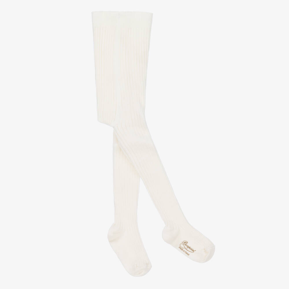 Bonpoint-Girls' Creamy Knit Cotton Leggings | Childrensalon Outlet