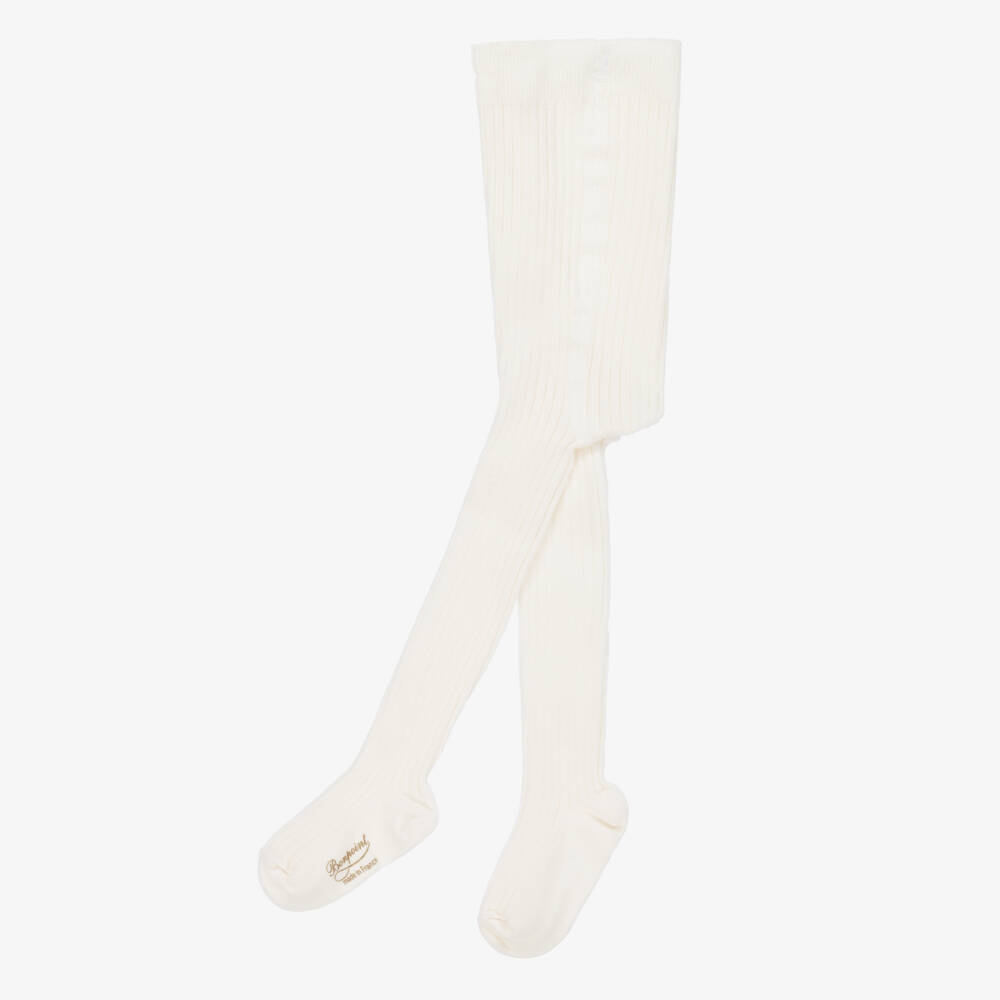 Bonpoint-Girls' Creamy Knit Cotton Leggings | Childrensalon Outlet