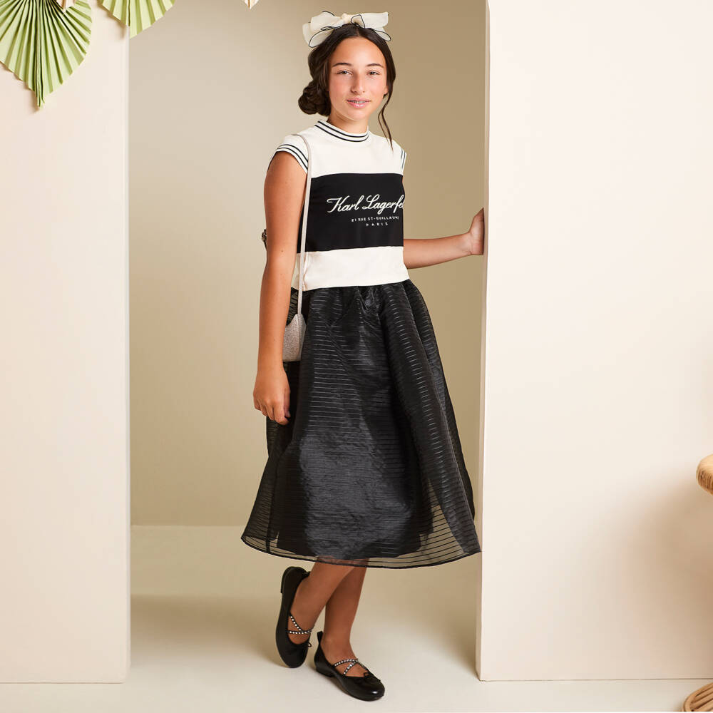 Bonpoint-Girls Elegant Black Leather Ballet Flats | Childrensalon Outlet