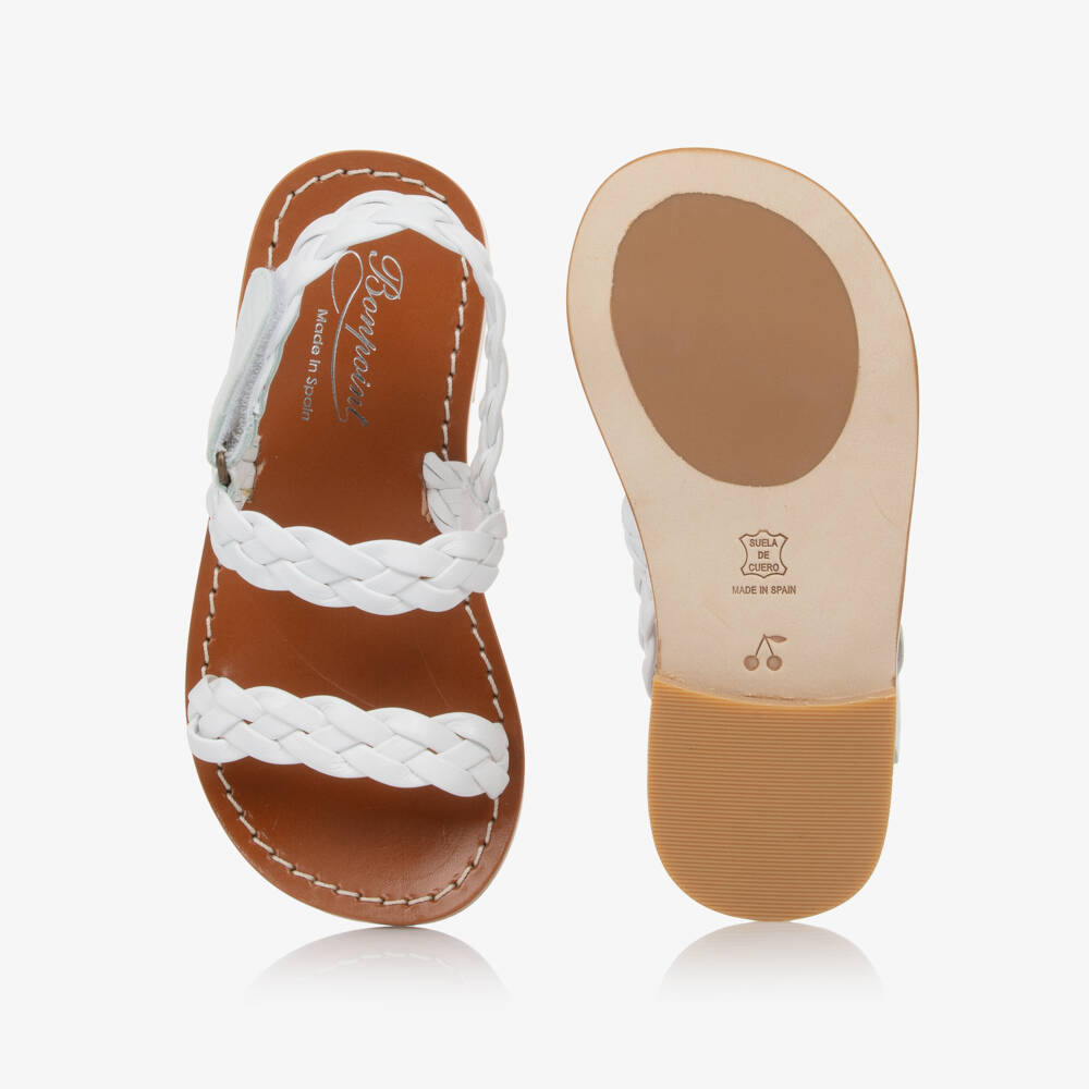 Bonpoint-Элегантные кремовые плетёные сандалии для девочек | Childrensalon Outlet