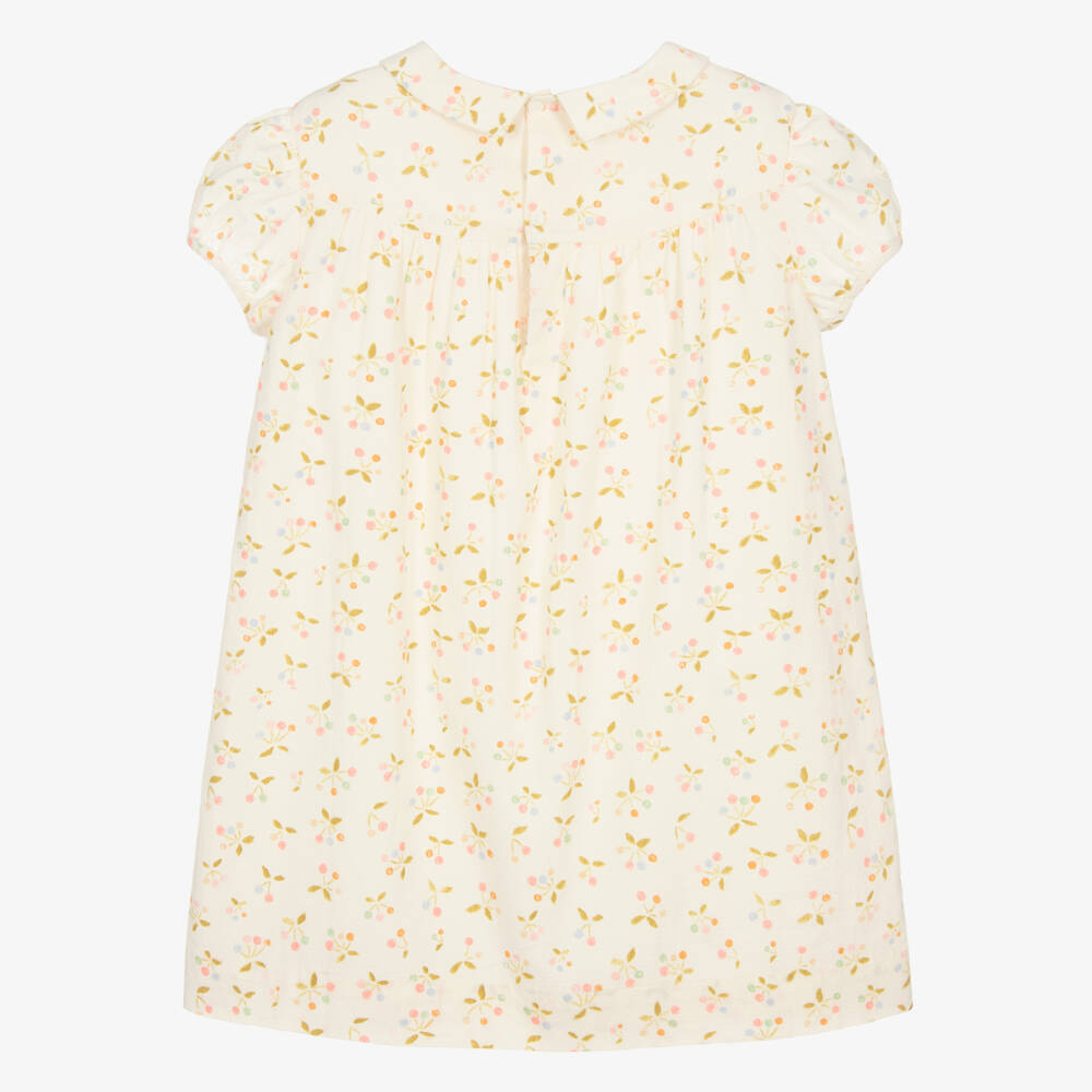 Bonpoint-Girls Elegant Ivory Cherry Dress | Childrensalon Outlet