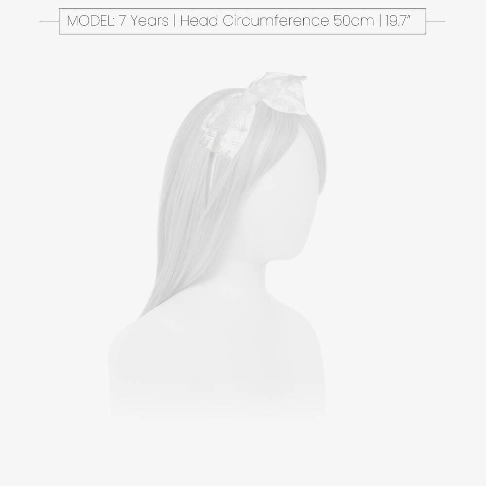 Bonpoint-Girls Elegant Ivory Tulle Bow Band | Childrensalon Outlet