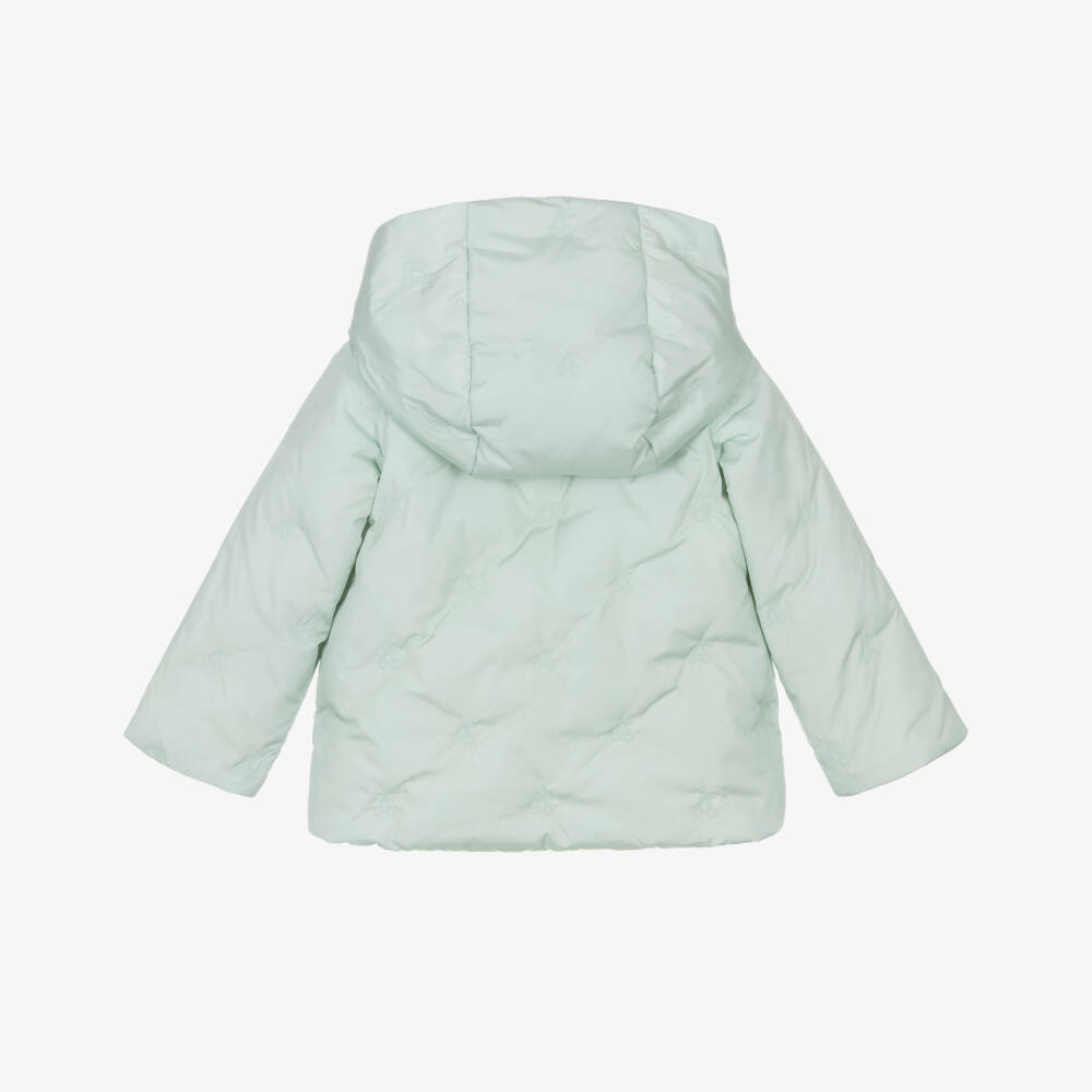 Bonpoint-Girls Emerald Quilted Hood Coat | Childrensalon Outlet