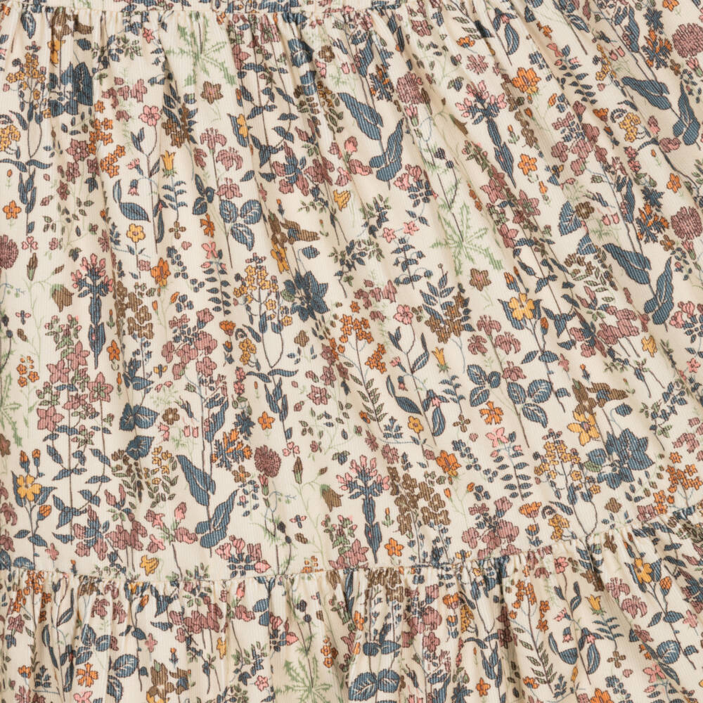 Bonpoint-Кремовое вельветовое платье в цветочек для девочек | Childrensalon Outlet