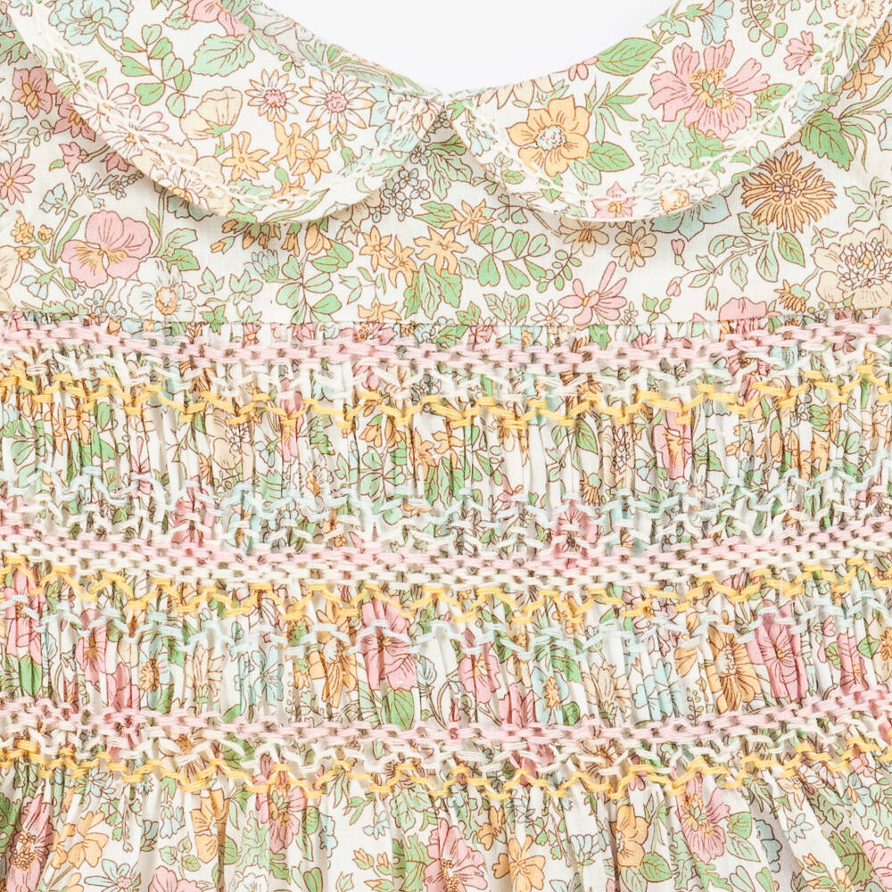 Bonpoint-Girls Floral Liberty Cotton Frock | Childrensalon Outlet