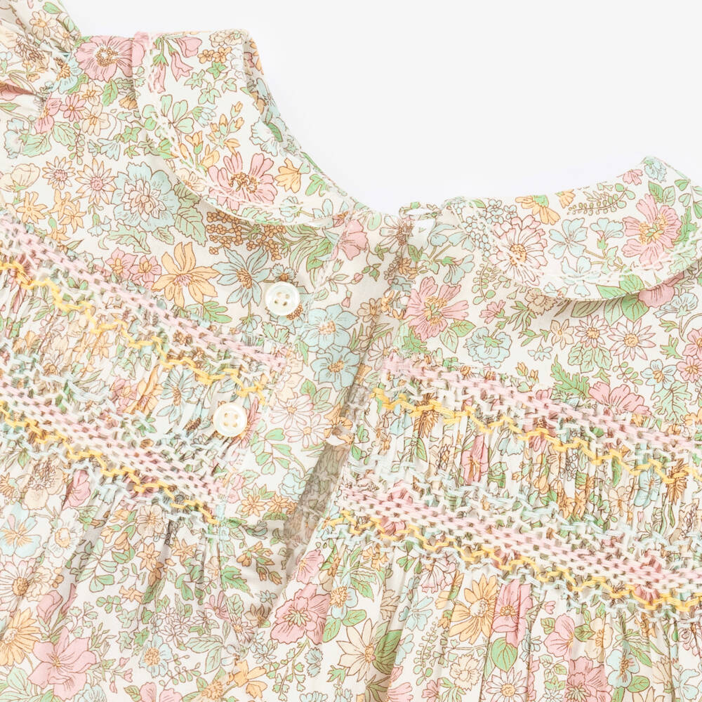 Bonpoint-Girls Floral Liberty Cotton Frock | Childrensalon Outlet
