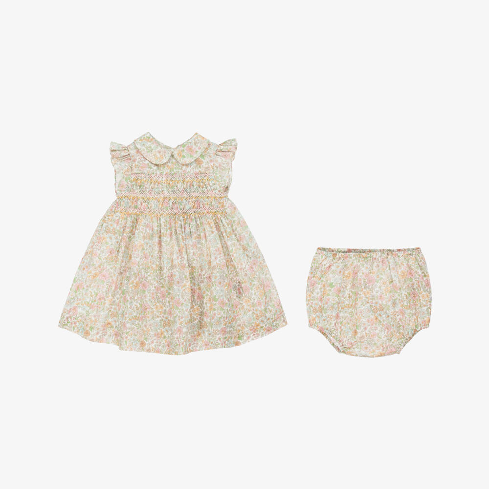 Bonpoint-Girls Floral Liberty Cotton Frock | Childrensalon Outlet
