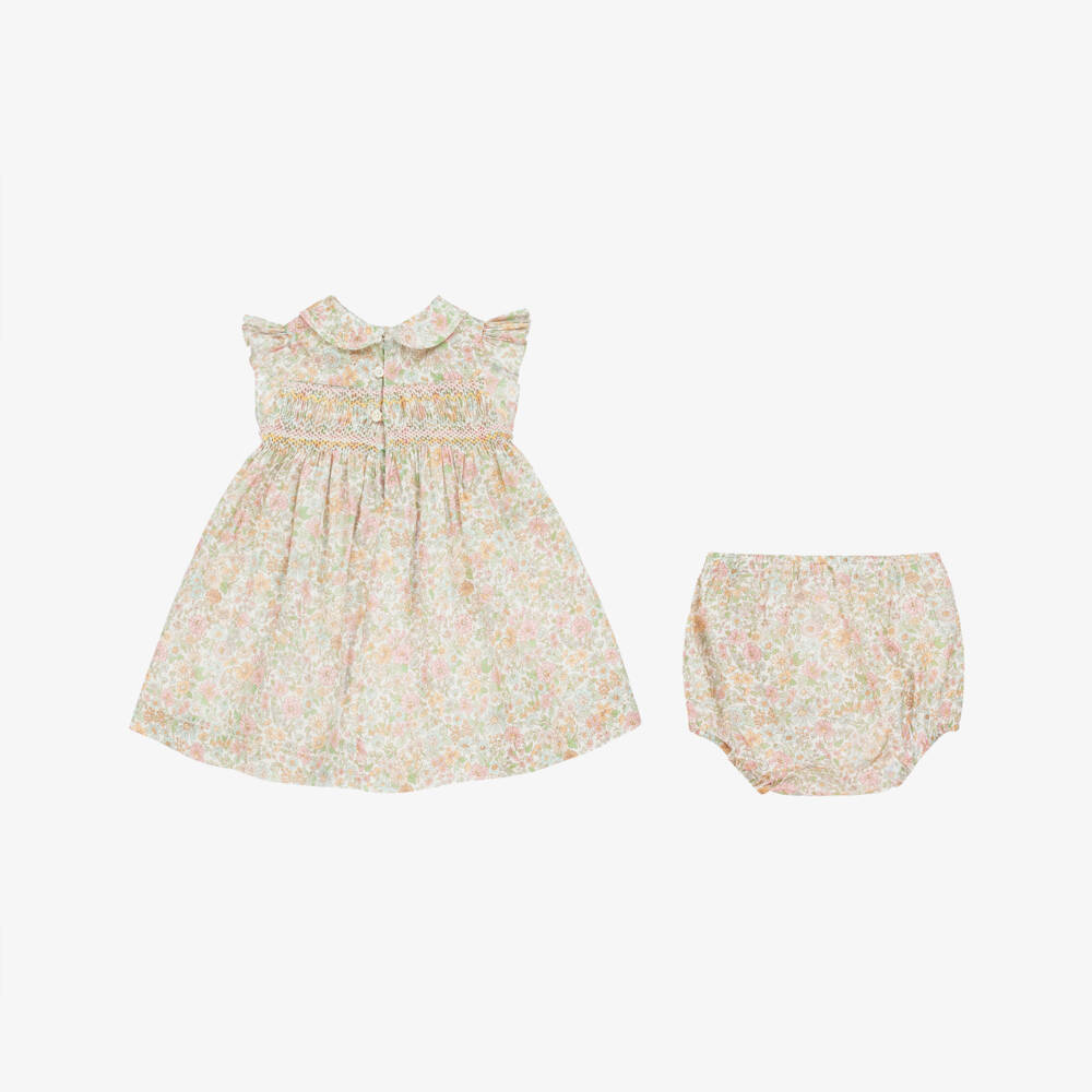 Bonpoint-Girls Floral Liberty Cotton Frock | Childrensalon Outlet