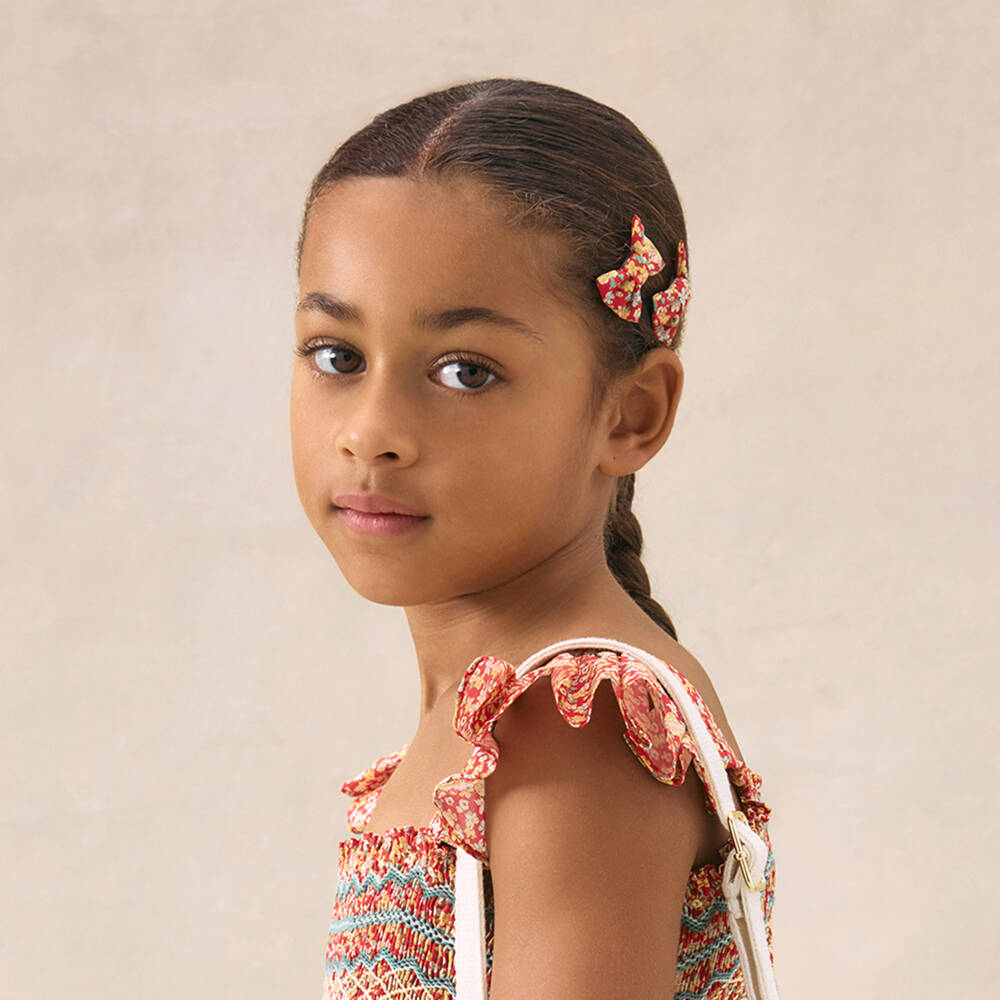 Bonpoint-Girls Floral Liberty Hair Accessories Pair | Childrensalon Outlet