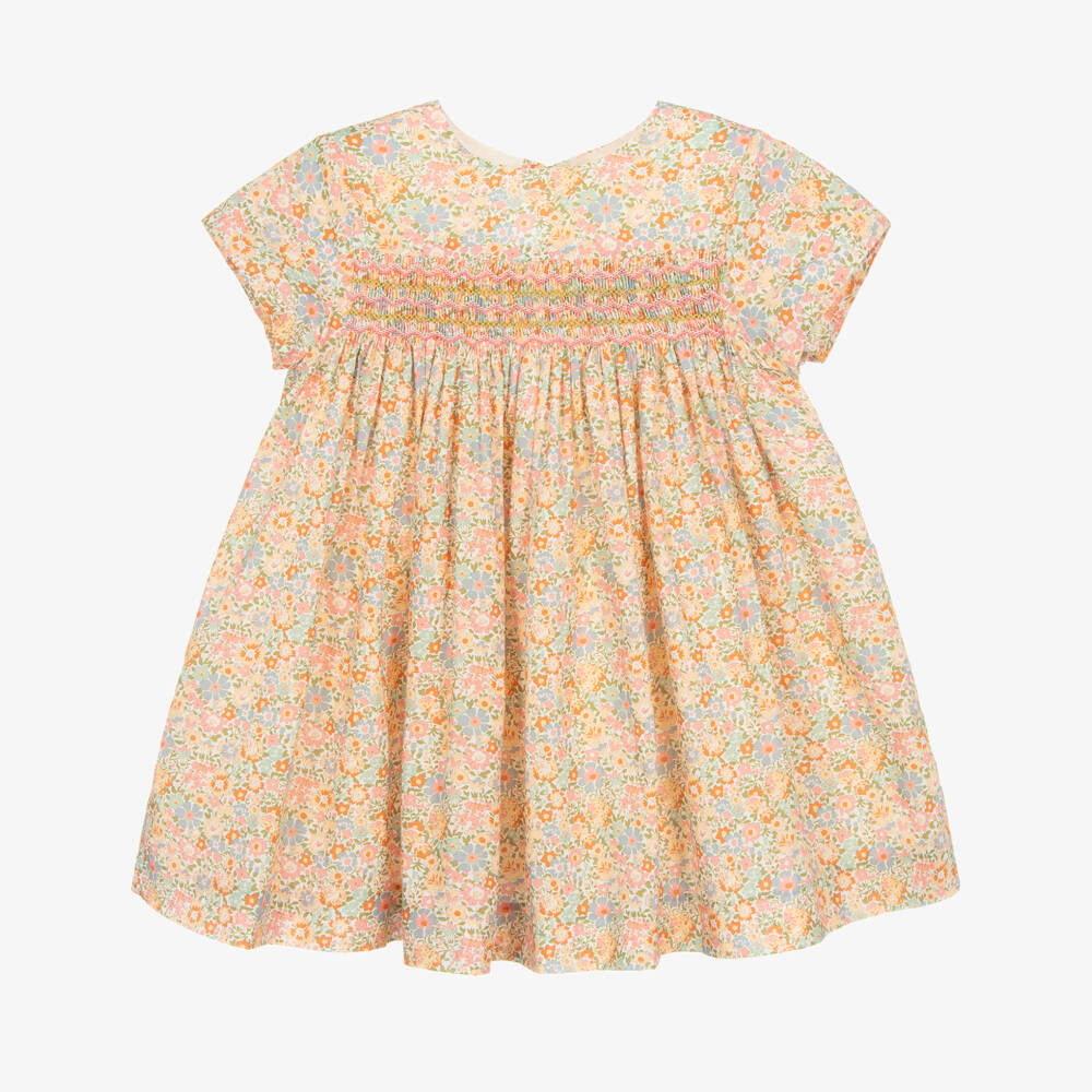 Bonpoint-Girls Floral Liberty Smocked Frock | Childrensalon Outlet