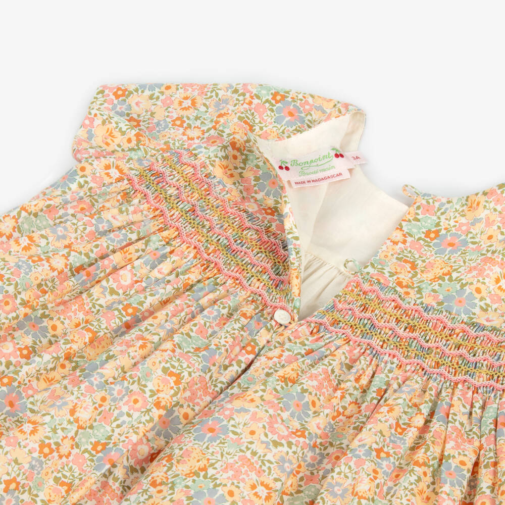 Bonpoint-Girls Floral Liberty Smocked Frock | Childrensalon Outlet