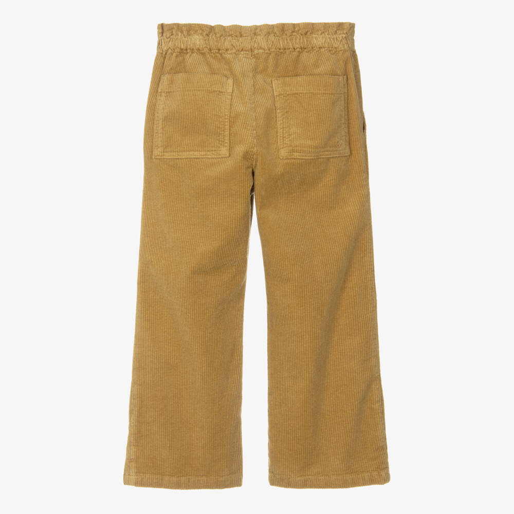 Bonpoint-بنطلون كوردروي ذهبي واسع للبنات | Childrensalon Outlet