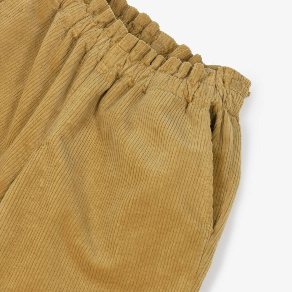 Bonpoint-بنطلون كوردروي ذهبي واسع للبنات | Childrensalon Outlet