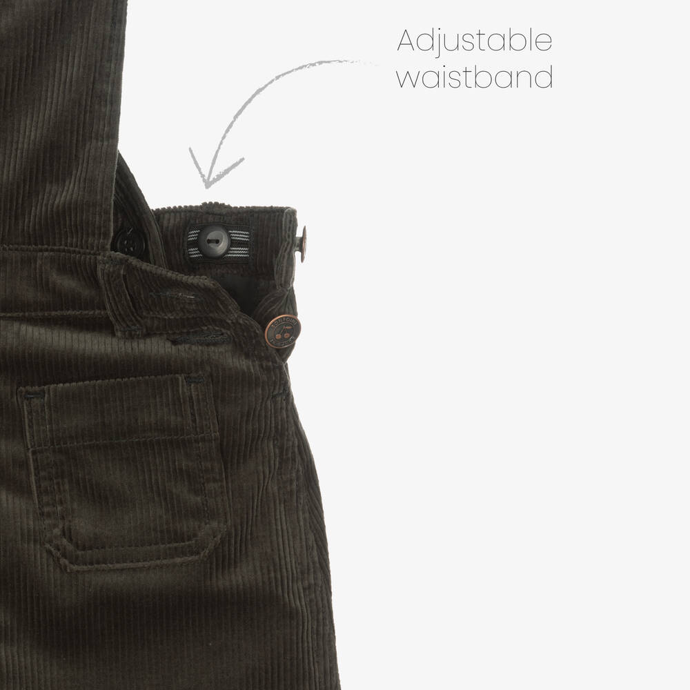 Bonpoint-Girls Green Corduroy Dress | Childrensalon Outlet