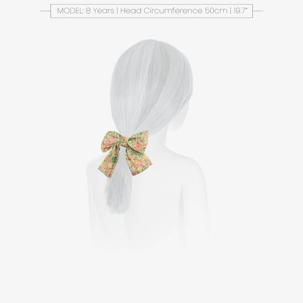 Bonpoint-Girls Green Cotton Liberty Fabric Scrunchie (10cm) | Childrensalon Outlet