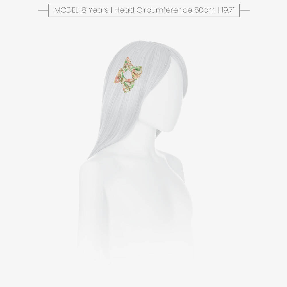 Bonpoint-Girls Green Floral Hair Clips Set | Childrensalon Outlet