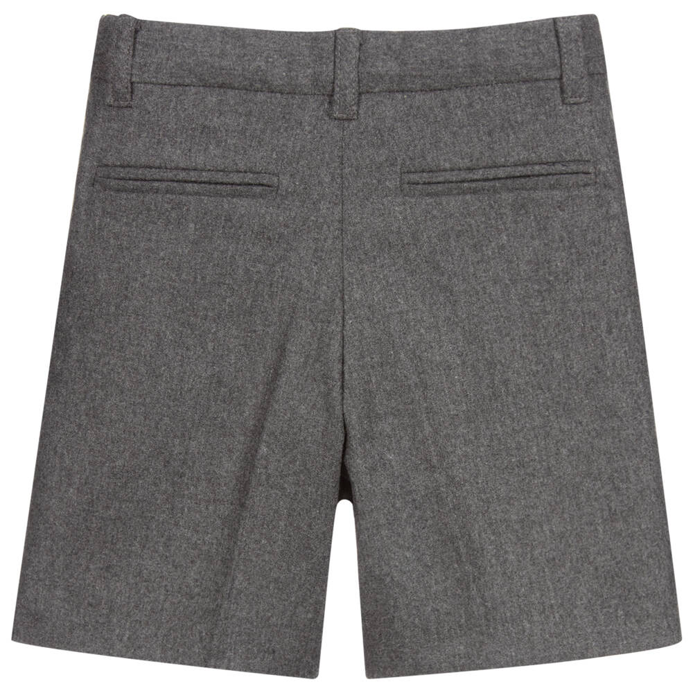 Bonpoint - Girls Grey Flannel Shorts 