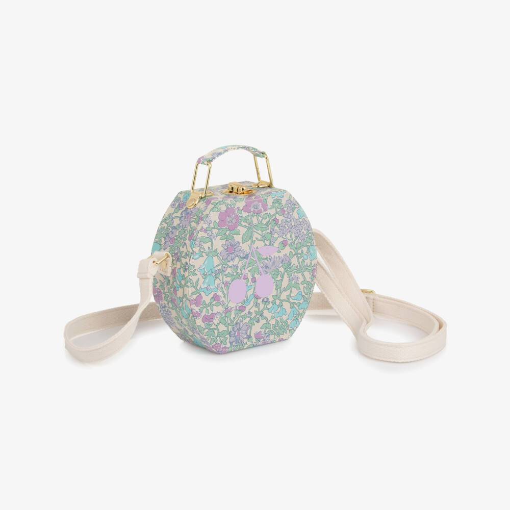 Bonpoint-Girls Ivory & Blue Floral Liberty Fabric Bag | Childrensalon Outlet