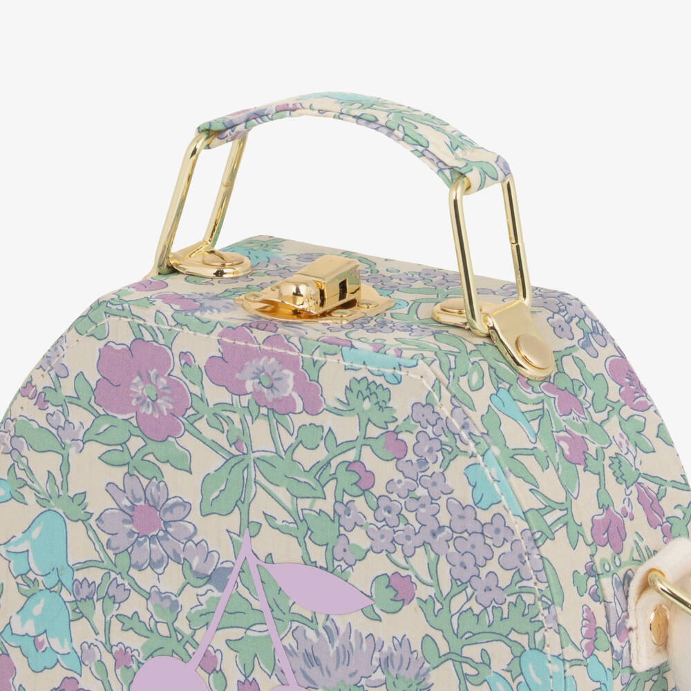 Bonpoint-Girls Ivory & Blue Floral Liberty Fabric Bag | Childrensalon Outlet