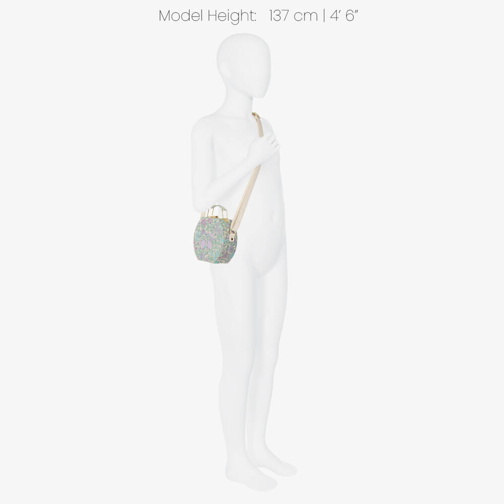 Bonpoint-Girls Ivory & Blue Floral Liberty Fabric Bag | Childrensalon Outlet