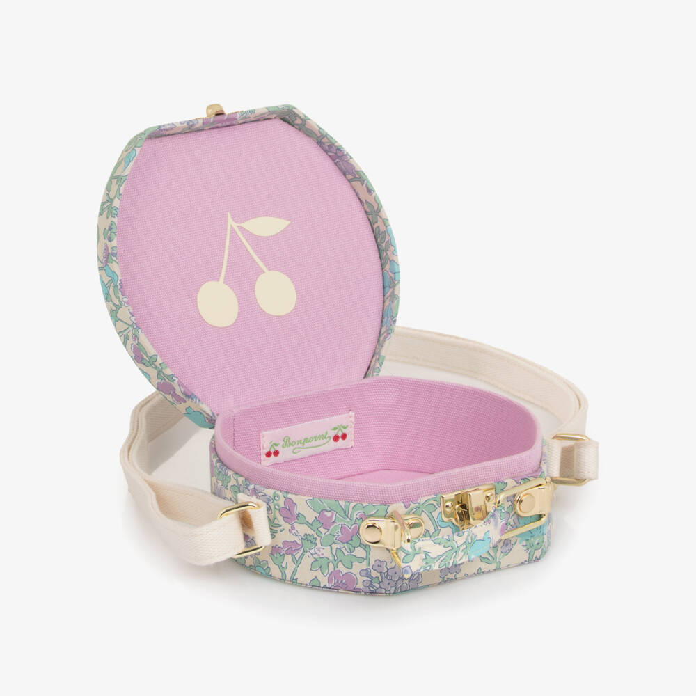 Bonpoint-Girls Ivory & Blue Floral Liberty Fabric Bag | Childrensalon Outlet