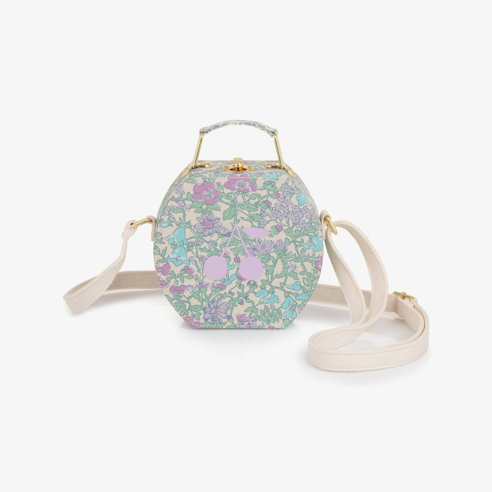 Bonpoint-Girls Ivory & Blue Floral Liberty Fabric Bag | Childrensalon Outlet