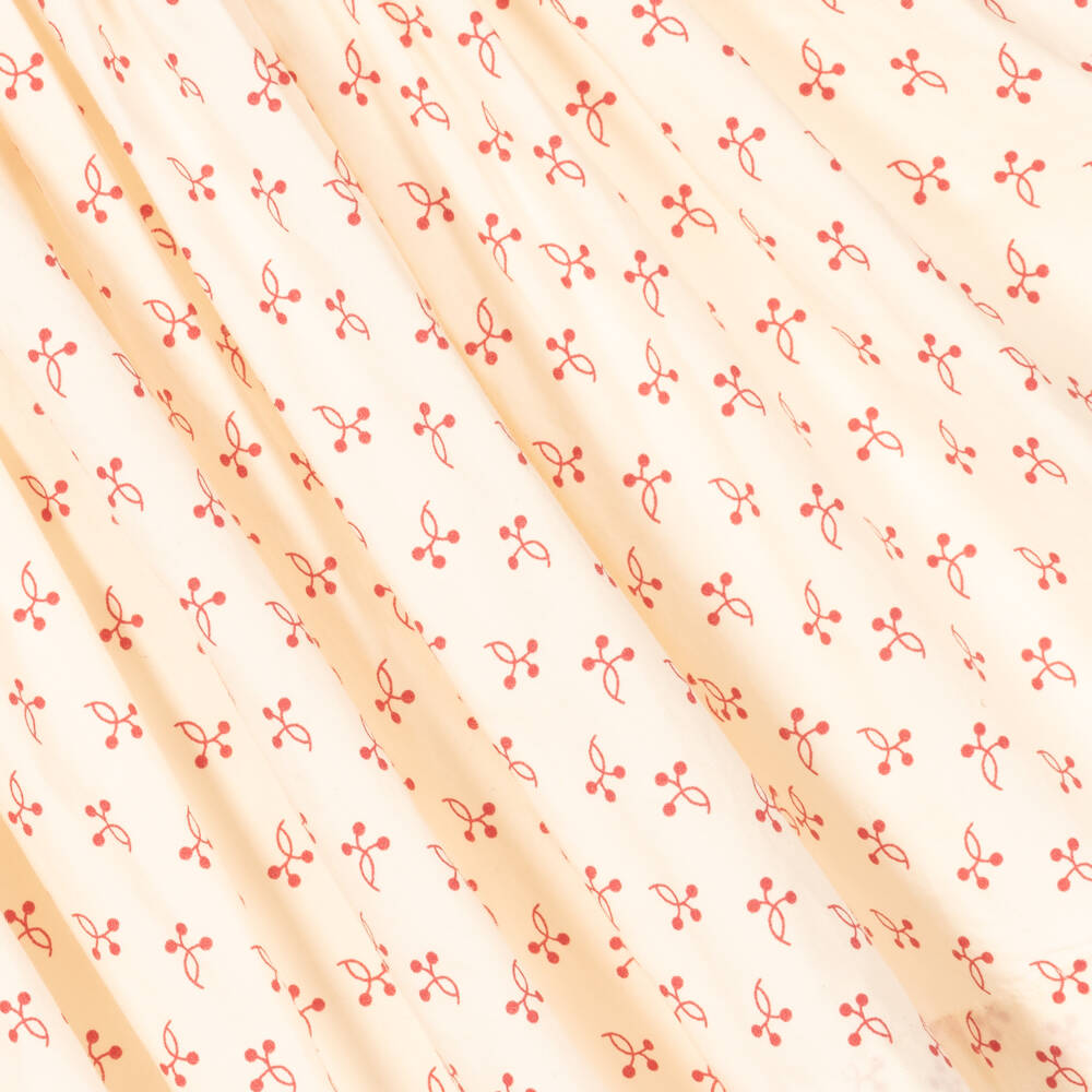 Bonpoint-Girls Ivory Cherry Cotton Frock | Childrensalon Outlet