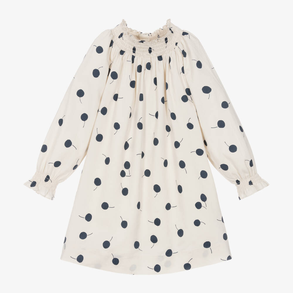 Bonpoint-Girls Ivory Cherry Print Dress | Childrensalon Outlet