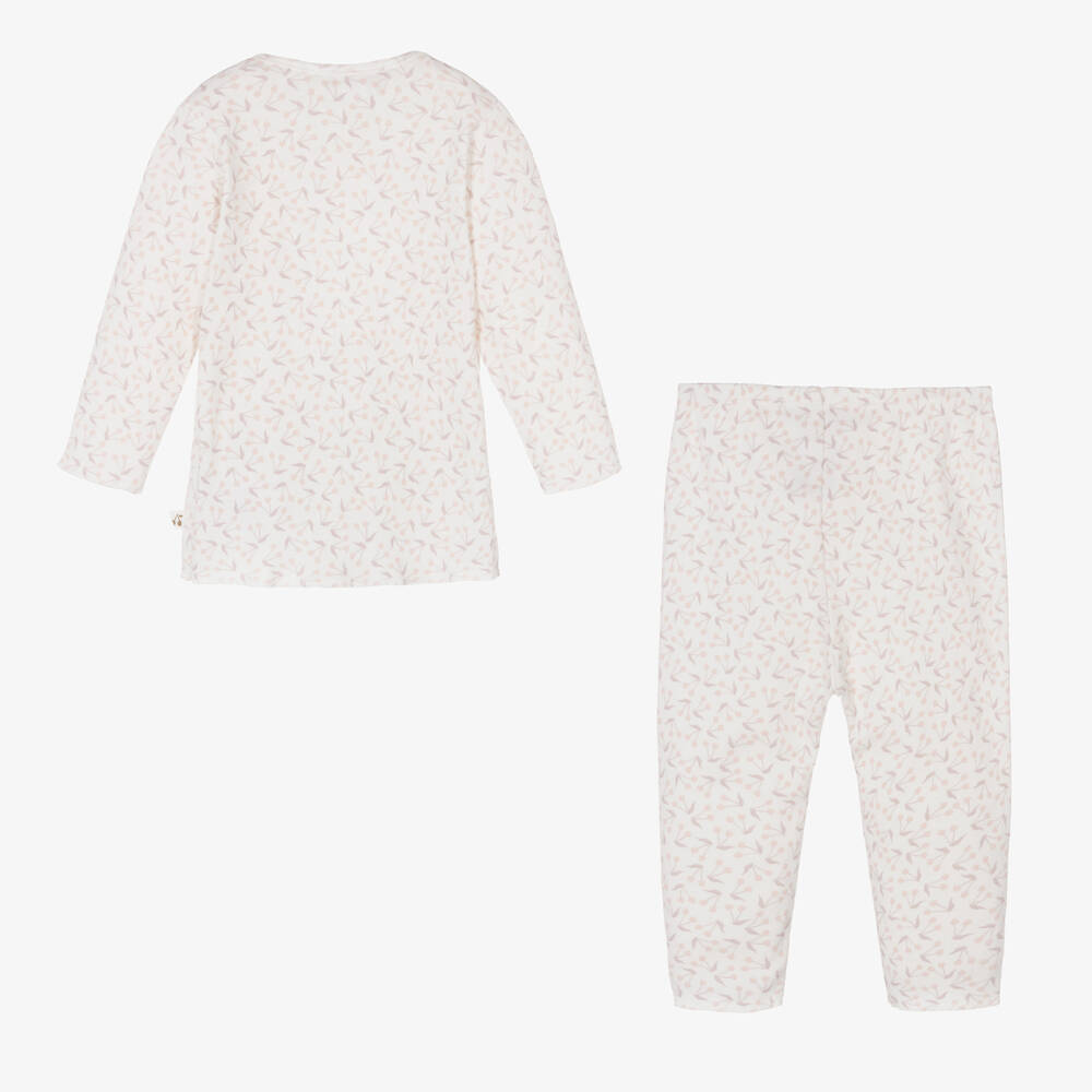 Bonpoint-Girls Ivory Cotton Cherry Leggings Set | Childrensalon Outlet