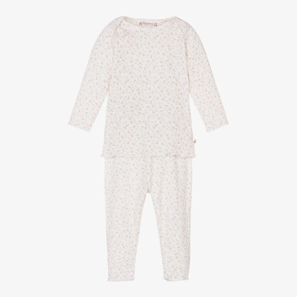 Bonpoint - Ensemble legging ivoire en coton | Childrensalon