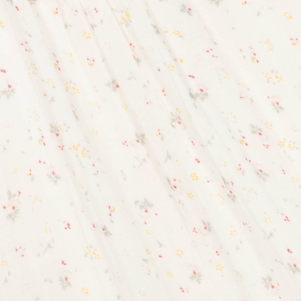 Bonpoint-Girls Ivory Cotton Ditsy Floral Dress | Childrensalon Outlet