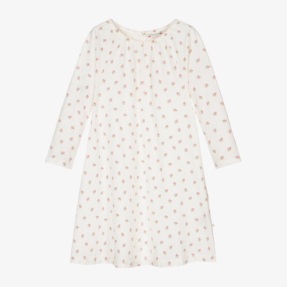 Bonpoint - Girls Ivory Cotton Nightdress | Childrensalon