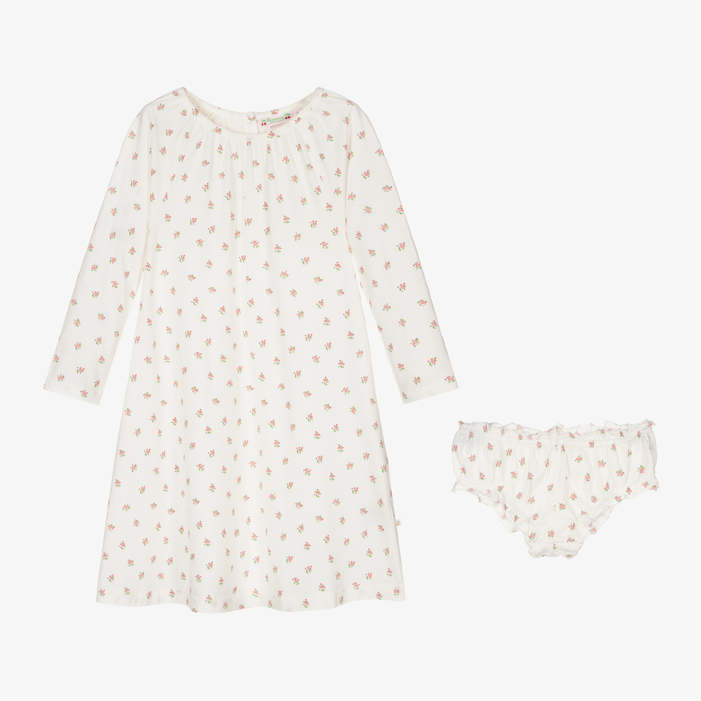 بونبوان-قميص نوم قطن لون عاجي للبنات | Childrensalon Outlet