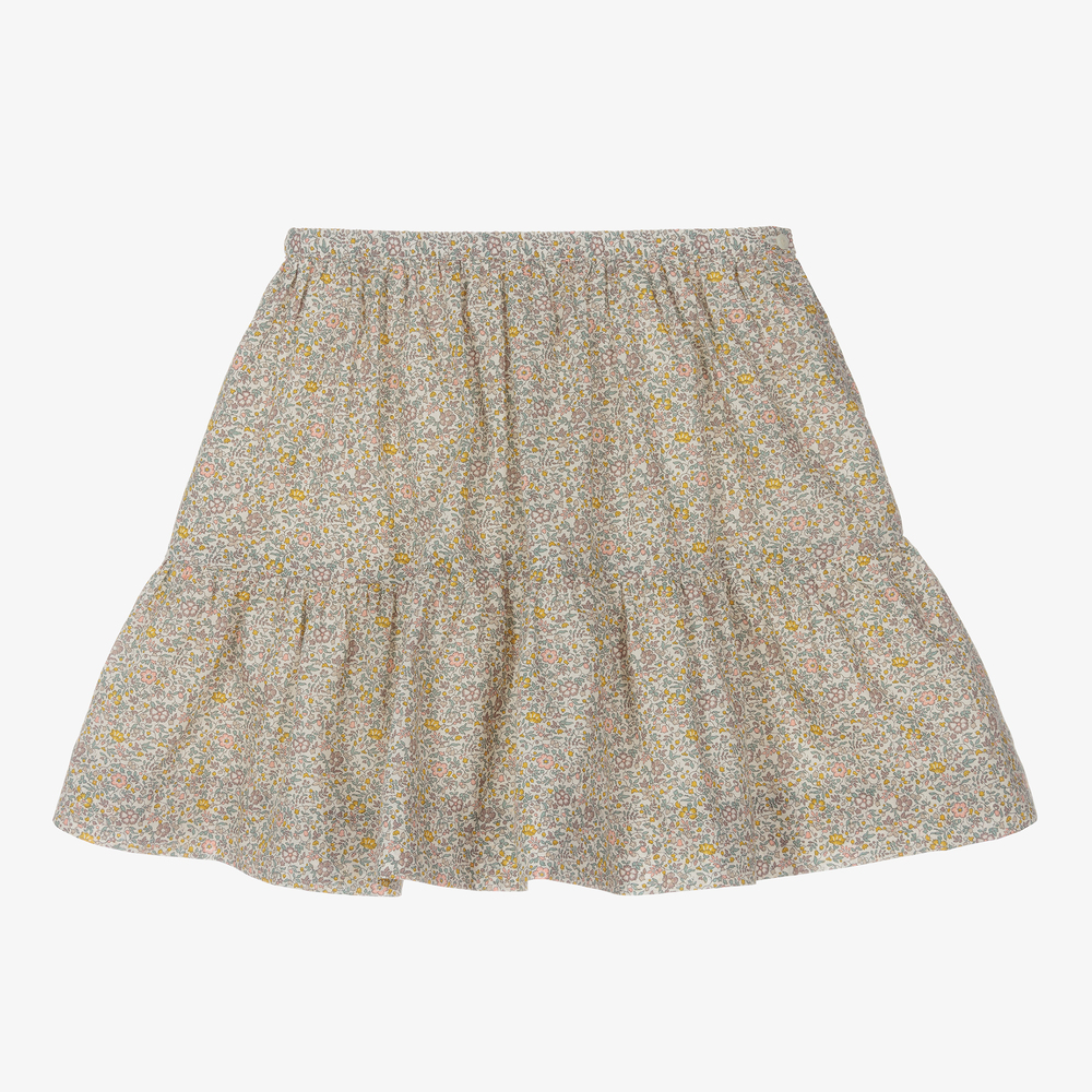 Bonpoint-Girls Ivory Floral Skirt | Childrensalon Outlet