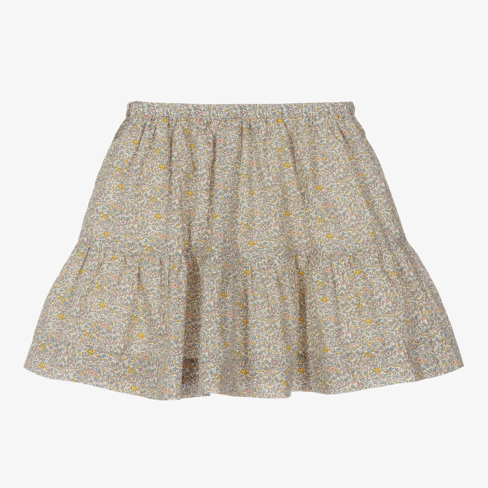 Bonpoint-Girls Ivory Floral Skirt | Childrensalon Outlet
