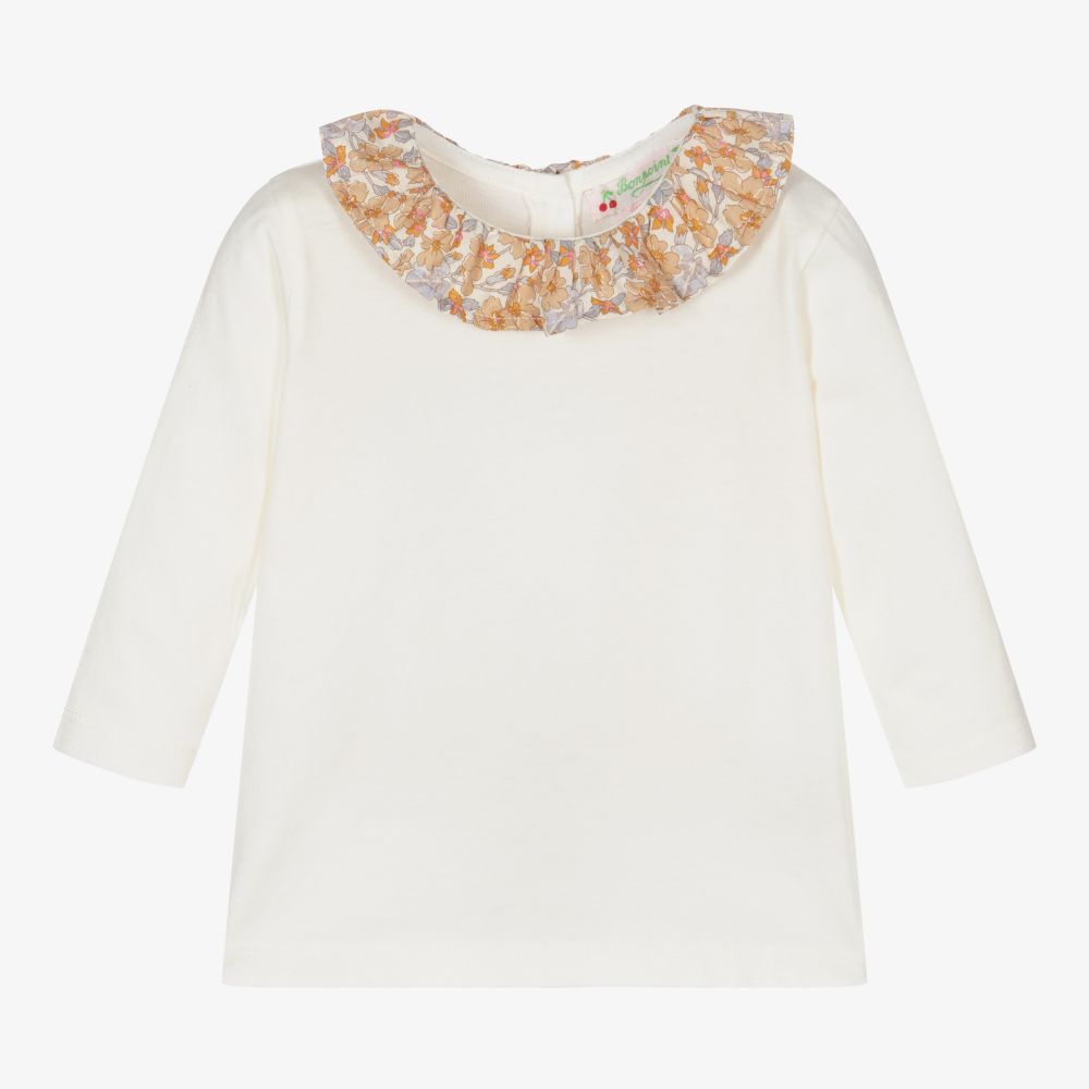 Bonpoint - Girls Ivory Liberty Print Top | Childrensalon